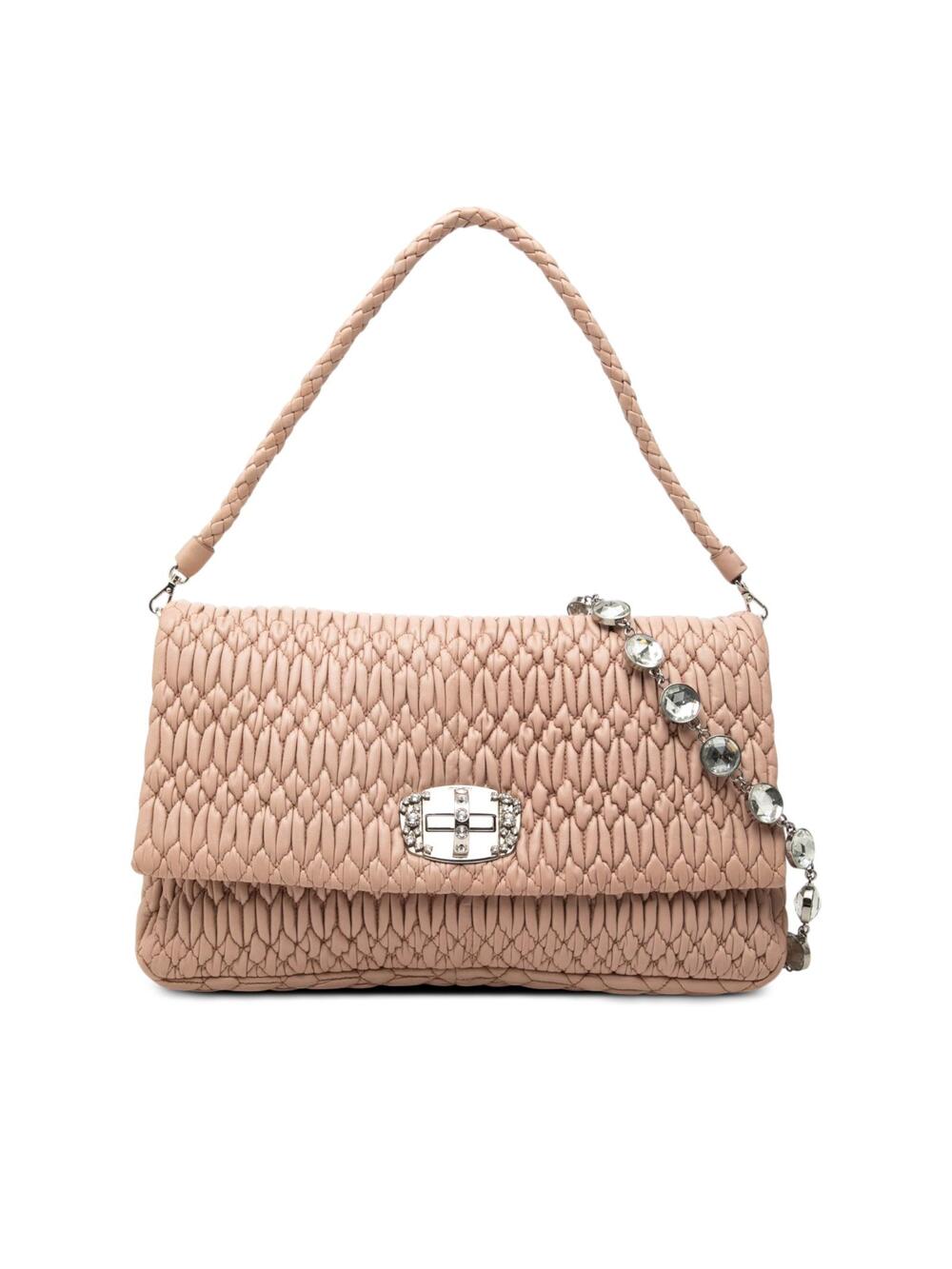 Miu Matelasse Nappa Crystal #320465M88B